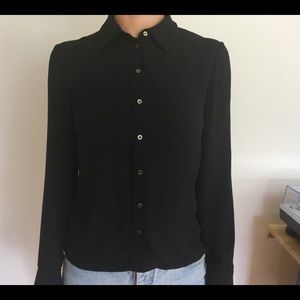H&M black button down